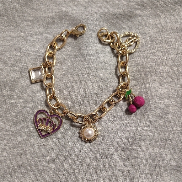 Juicy Couture Gold and Pink Charm Bracelet - Picture 3 of 13